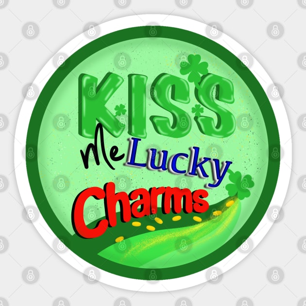 Kiss Me Lucky Charms Sticker by Ebony T-shirts